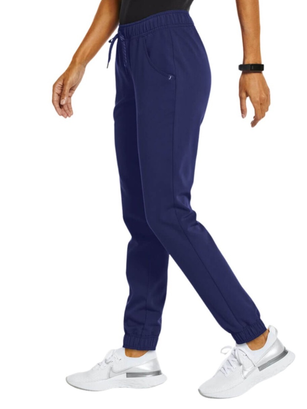 Jaanuu 5 Pockets Navy Drawstring Joggers with Elastic Cuffs Women’s Size Medium